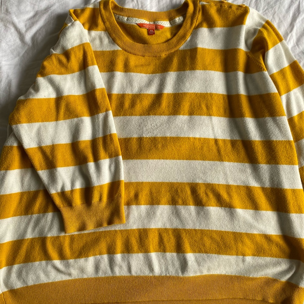 ModCloth Yellow Stripe Sweater
